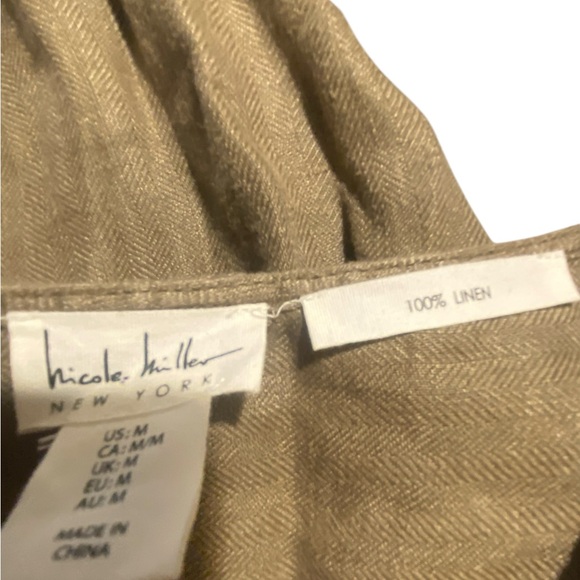 Nicole miller new york 100% Linen utility sheath mini size medium - Picture 7 of 8